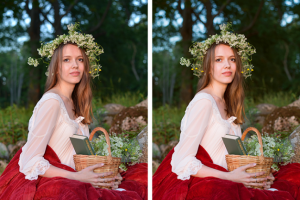 Восстановление венка до/после