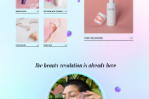 Концепт домашней страницы магазина косметики