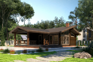 Баня из клеёного бруса  с. Саропенье.