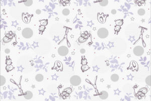 Принт "Зайчики" для печати на ткани