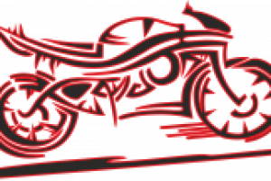 Мотоцикл в векторе