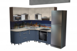 Кухня со стеклянным фартуком