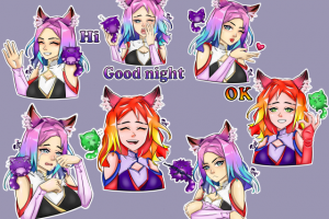 Стикеры в аниме стиле