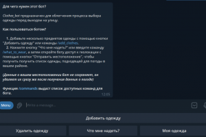 Telegram-бот для подбора одежды