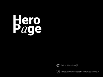 Hero page