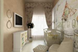 Детская комната в мансардной квартире