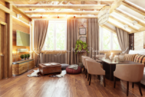 Гостиная в загородном доме