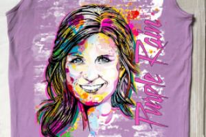 Портрет на холсте с посл печатью на одежде