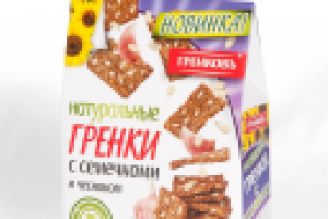 Снек Гренки с семечками и чесноком