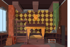 Локация для игры в стиле 2D, пиксельная графика