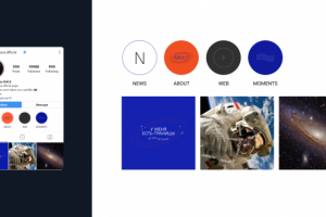 Дизайн концепция для страницы космоса