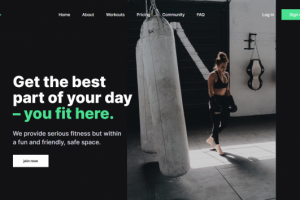 Лендинг для спортзала