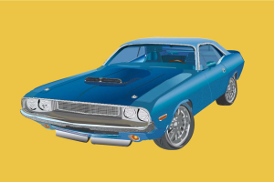 Машина нарисованная в Adobe Illustrator