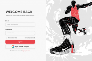 Login Page (Nike sneakers store)