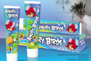 Конкурсная работа (победа). Упаковка зубной пасты Angry Birds