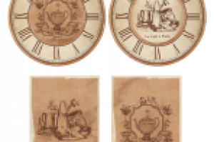 Часы и панно "Cafe the a Paris"