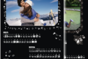 Календарь, шелкография серебром