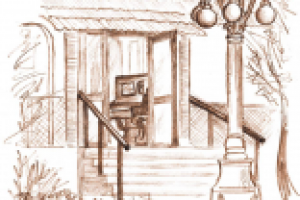 Серия графики для меню кафе Сад "Сад Эрмитаж".