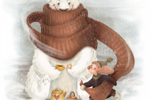 Friends forever. White bear