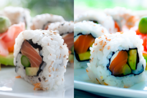 Ретушь фото Суши Ролл