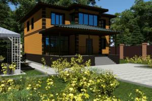 Двухэтажный коттедж