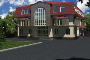 Коттедж двухэтажный с мансардой