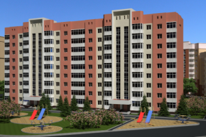 Эскиз 9 этажного жилого дома