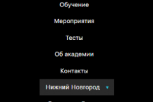 Вёрстка главной страницы IT академии