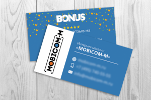 Дизайн визитки Mobicom-m