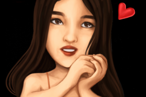 стикер девушка