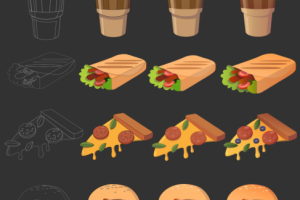 Векторная еда