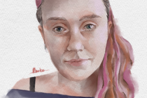 Портрет акварель