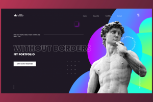 Первый экран. Сайт дизайнера