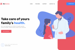 Адаптивная верстка сайта GoCorona.