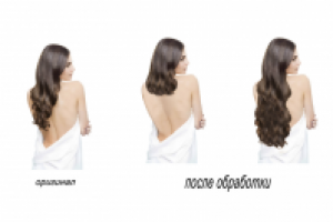 Изменение длины волос на изображении