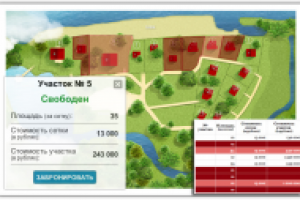 Компонент бронирования участков