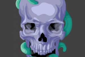 Также пример работы выполненной в Krita