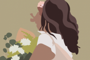 Девушка с цветами