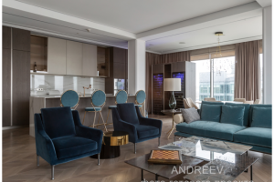 Фотография реализованного проекта квартиры. 150м2