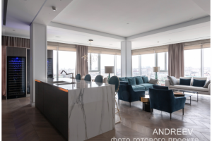 Фотография реализованного проекта квартиры. 150м2