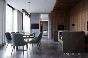 Интерьер в современном стиле - кухня