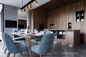 Интерьер в современном стиле - кухня