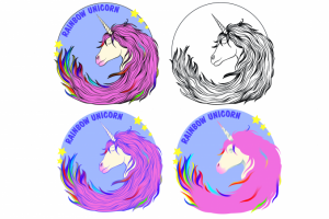 Векторная иллюстрация "Единорог"