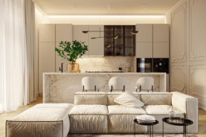 Дизайн кухни-гостиной