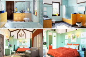 Спальни и ванные в частном доме, пос. Новая Проба, СПб