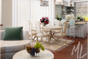 Столовая в частном доме, пос. Новая Проба, Лен. область