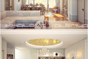 Столовая в частном коттедже, Московская область