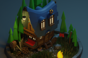 Создание игровой низкополигональной локации