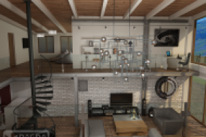 лофт интерьер дома