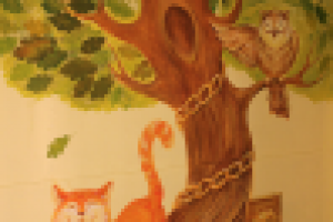 роспись стены в начальной школе